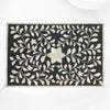 Floral Bone Inlay Box Black