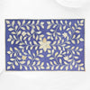 Boîte à incrustations d'os motif floral indigo clair