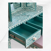 Ensemble de meuble-lavabo avec incrustation de nacre, blanc