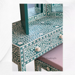 Ensemble de meuble-lavabo avec incrustation de nacre, blanc