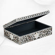 Blumenmutter von Perleneinlay Box Schwarz