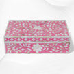 Floral Mother Of Pearl Inlay Box Pink