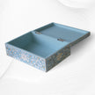 Floral Mother Of Pearl Inlay Box Turquoise