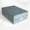 Floral Mother Of Pearl Inlay Box Turquoise