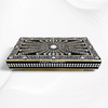 Floral Vines MOP Inlay Coffee Table Rectangle Black