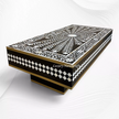 Floral Vines MOP Inlay Coffee Table Rectangle Black