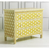 Flower Bone Inlay Chest of 3 Drawers Yellow