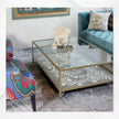 Flower Bone Inlay Coffee Table Grey