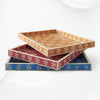 Flower Bone Inlay Tray Red
