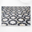 Flower Mother Of Pearl Inlay 4 Drawer Chest Black