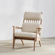 Gala High Back Wooden Lounge Chair natural frame front angle