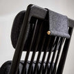 Gala High Back Wooden Lounge Chair black frame back detail