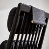 Gala High Back Wooden Lounge Chair black frame back detail