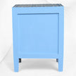 Comodino In Osso Intarsiato 3 Cassetti Blu Geometrico