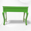 Geometric Bone Inlay 2 Drawer Curved Console Green