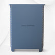 Geometric Bone Inlay 4 Drawer Bedside Blue | Blue Bedside Table