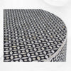 Geometrischer Couchtisch mit Knocheneinlage, Schwarz