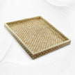 Geometric Bone Inlay Tray Mustard