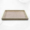 Geometric Bone Inlay Tray Pink