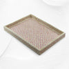 Geometric Bone Inlay Tray Pink