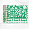 Green Bone Inlaid Rectangular Tray Floral Design | Bone Inlay Serving Tray