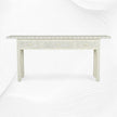 Grey Geometric Bone Inlay 3 Drawer Console Long Edges