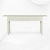 Grey Geometric Bone Inlay 3 Drawer Console Long Edges