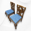 Handcarved Menagerie Rabbit and Owl Dining Chair Brown Set of 2