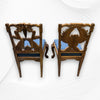 Handcarved Menagerie Rabbit and Owl Dining Chair Brown Set of 2
