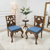 Handcarved Menagerie Rabbit and Owl Dining Chair Brown Set of 2