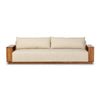 Harbour Box Frame Teak Sofa front view