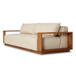 Harbour Box Frame Teak Sofa angled view