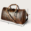 Harper Genuine Leather Duffle Bag Brown