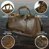Harper Genuine Leather Duffle Bag Brown