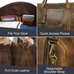 Henry Genuine Leather Duffle Bag Brown