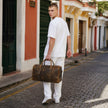 Henry Genuine Leather Duffle Bag Brown