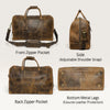 Henry Genuine Leather Duffle Bag Brown