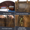 Henry Genuine Leather Duffle Bag Brown