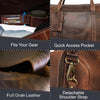 Henry Genuine Leather Duffle Bag Dark Brown