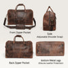 Henry Genuine Leather Duffle Bag Dark Brown
