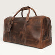 Henry Genuine Leather Duffle Bag Dark Brown