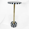 Hexa Inlay Side Table Blue