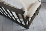 Hollis Spindle Back Lounge Chair frame and cushion detail