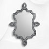 Espejo de pared con incrustaciones de hueso de color Hollywood Regency Gris