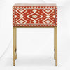 Chevet avec incrustation d'os Ikat Orange
