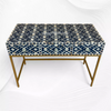 Ikat Bone Inlay Schminktisch Blau