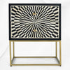 Illusion Bone Inlay Nightstand Black