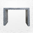 Intarsia Bone Inlay Triangle Console Blue 1