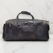 Izumi Genuine Leather Duffle Bag Dark Brown