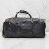 Izumi Genuine Leather Duffle Bag Dark Brown